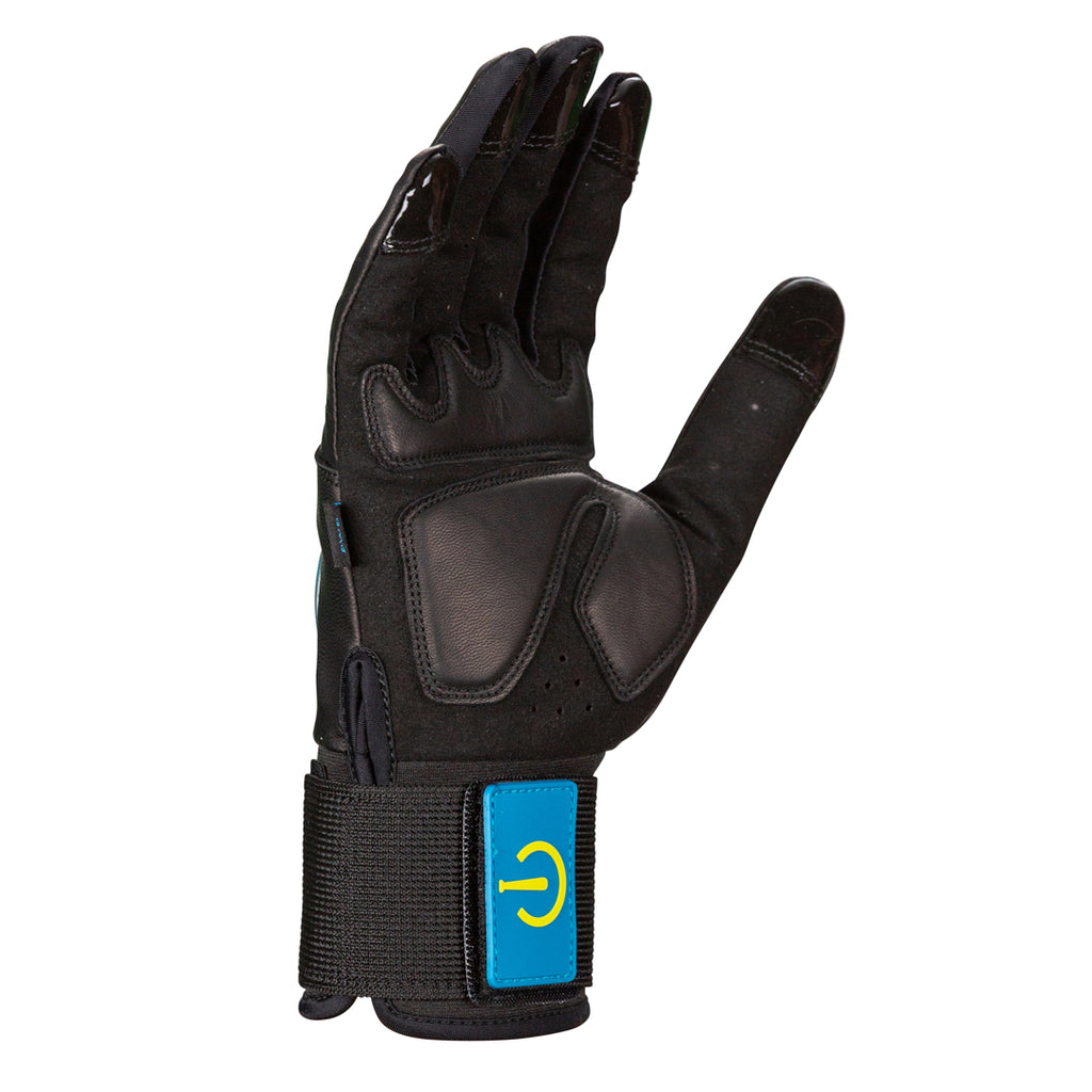 XVLO Blackout Circuit – Stealth Edition matte black goatskin glove with minimalist wrist design and grip control. Made for quiet hitters who track barrels.